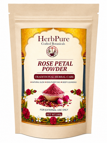 HerbPure Rose Petal Powder – 100% Pure & Natural
