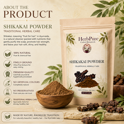 HerbPure Shikakai Powder – 100% Pure & Natural