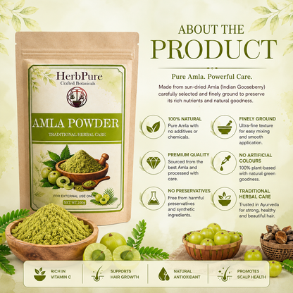 HerbPure Amla Powder – 100% Pure & Natural
