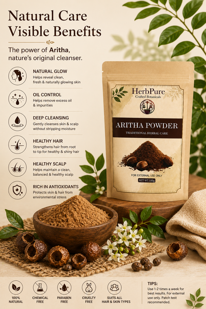 HerbPure Reetha Powder – 100% Pure & Natural