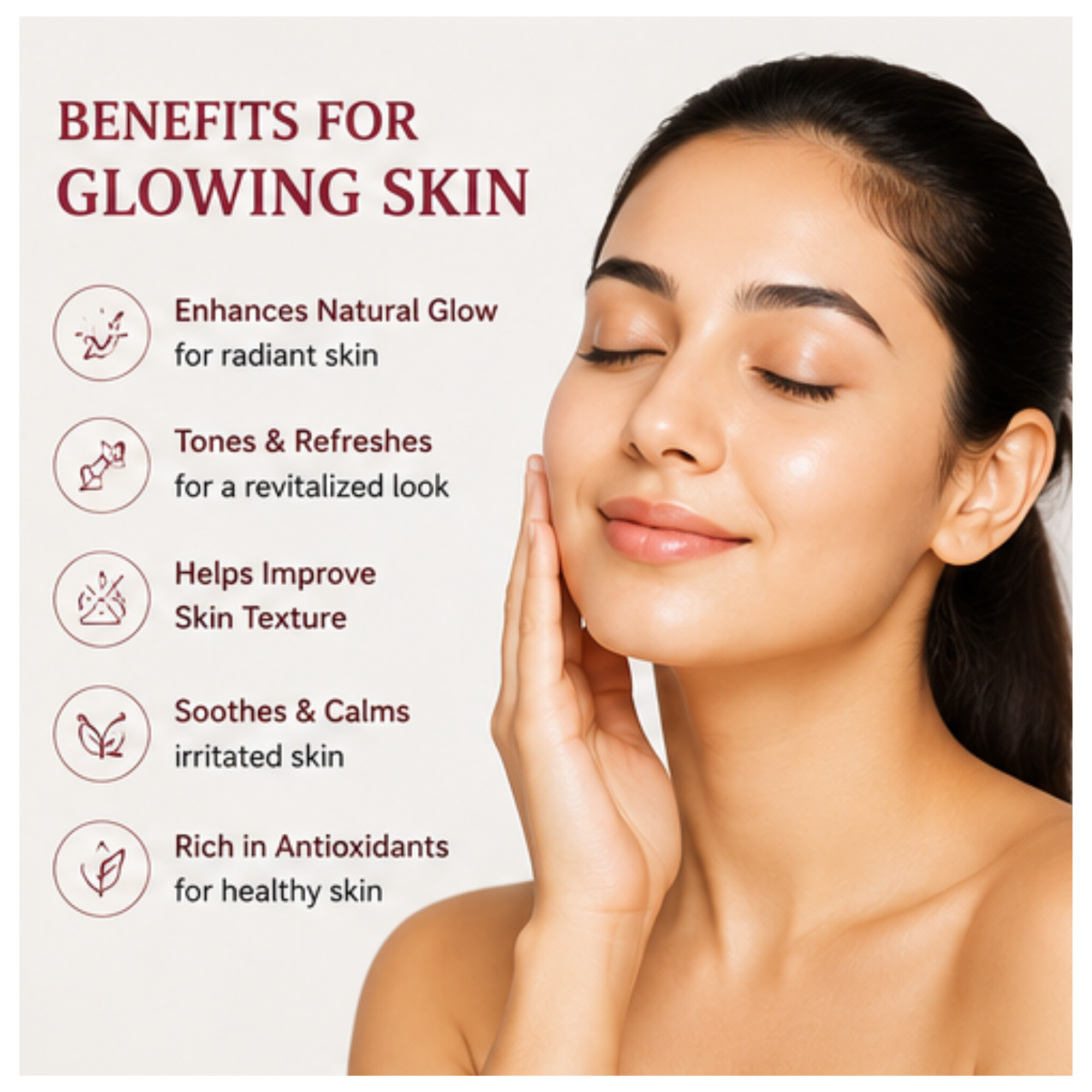 HerbPure Rose Petal Powder | 100% Pure & Natural Face Pack for Glowing Skin | 100g