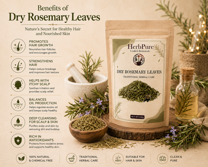 HerbPure Dried Rosemary Leaves – 100% Pure & Natural