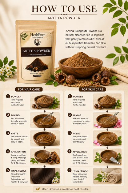 HerbPure Reetha Powder – 100% Pure & Natural