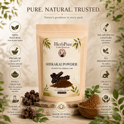HerbPure Shikakai Powder – 100% Pure & Natural